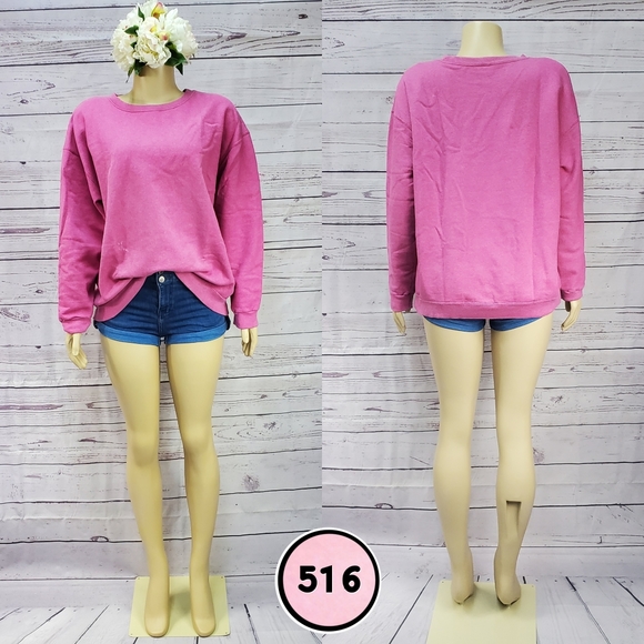 Sweaters - Large Pink Sweater – Cozy Casual Knit Pullover Soft Everyday Top